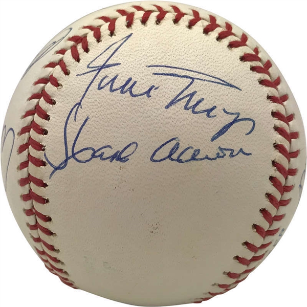 3000 Hit Club Multi-Signed OAL Baseball w/ Aaron, Yaz, Musial, Mays & Others! (Beckett/BAS)