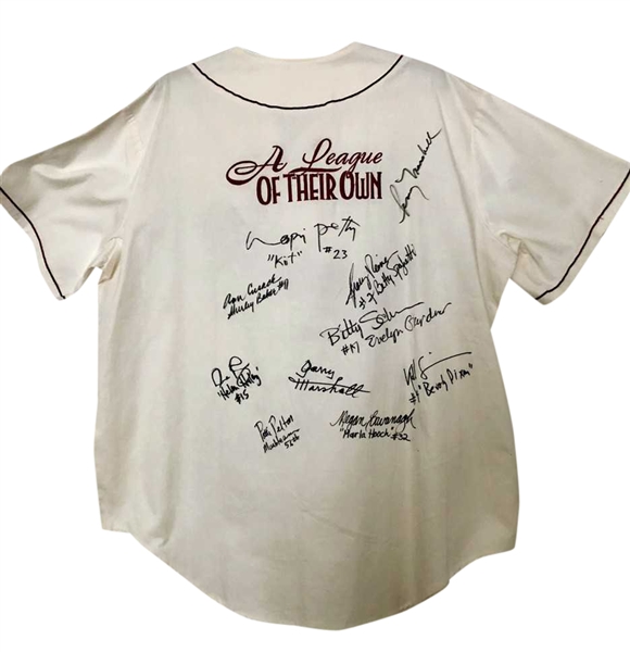 Incredible Multi-Signed "A League of Their Own" Baseball Jersey w/ 26 Signatures! (Beckett/BAS Guaranteed)
