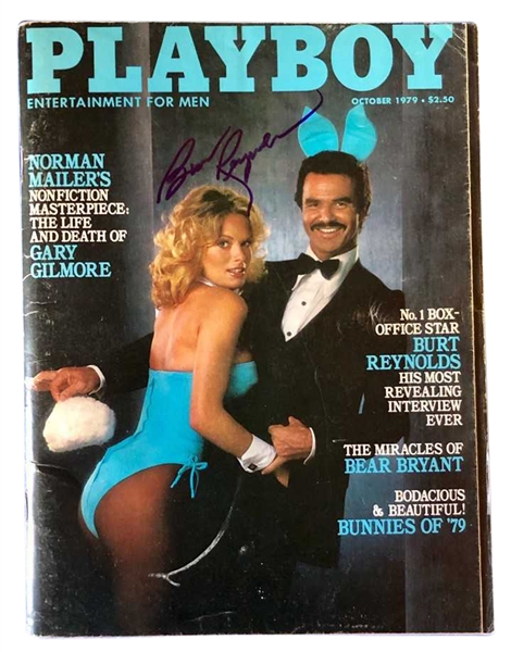Burt Reynolds Signed October 1979 Playboy Magazine (BAS/Beckett Guaranteed)