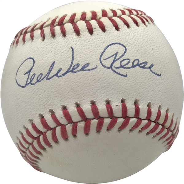 Pee Wee Reese Signed ONL Baseball (Beckett/BAS Guaranteed)