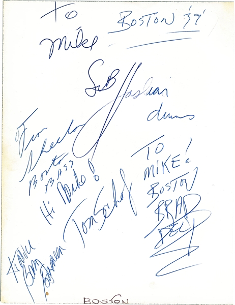 Boston Vintage c. 1979 Group Signed 8" x 10" Album Page w/ All 5 Members! (REAL/Epperson)