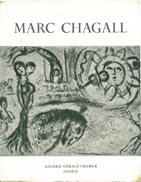 Marc Chagall Rare Signed Gallery Program (Beckett/BAS Guaranteed)
