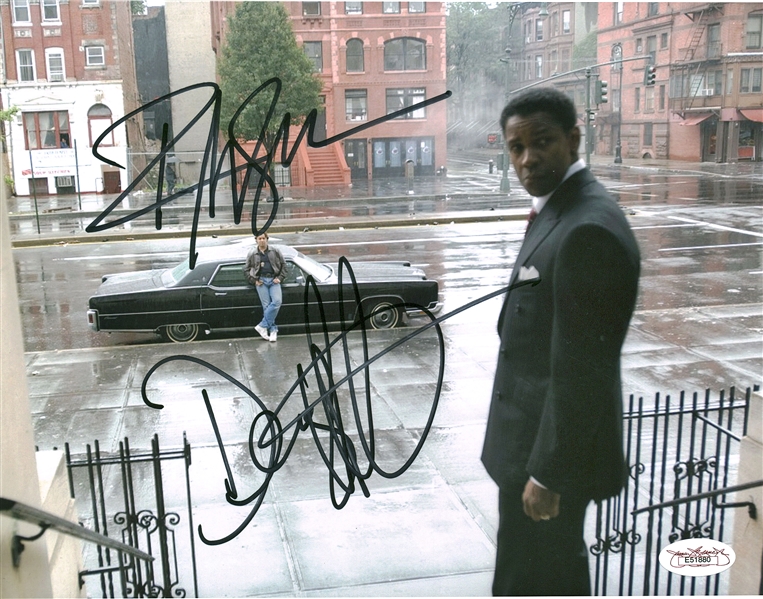 Denzel Washington and Russell Crowe Dual Signed 8" x 10" American Gangster Photograph (JSA)
