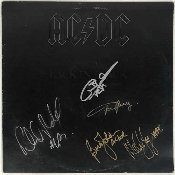AC/DC Ultra-Rare Group Signed "Back In Black" Album w/ All Five Members! (Beckett/BAS)