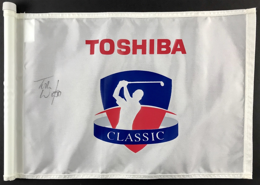 Tom Watson Signed Toshiba Classic Golf Pin Flag (Beckett/BAS Guaranteed)