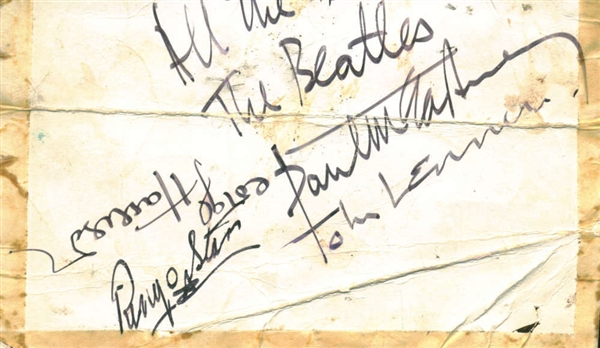 The Beatles Vintage Group Signed Album Page w/ All Four Members & RARE "The Beatles" Inscription By McCartney! (BAS/Beckett)