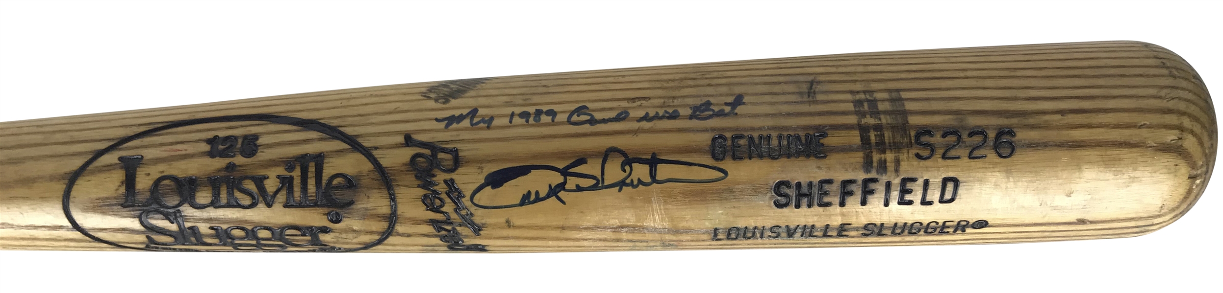 Gary Sheffield Signed & Game Used 1989 S226 Baseball Bat - PSA/DNA GU 9.5!