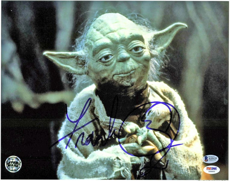 Star Wars: Frank Oz Signed 11" x 14" Color Photo as "Yoda" (Beckett/BAS)