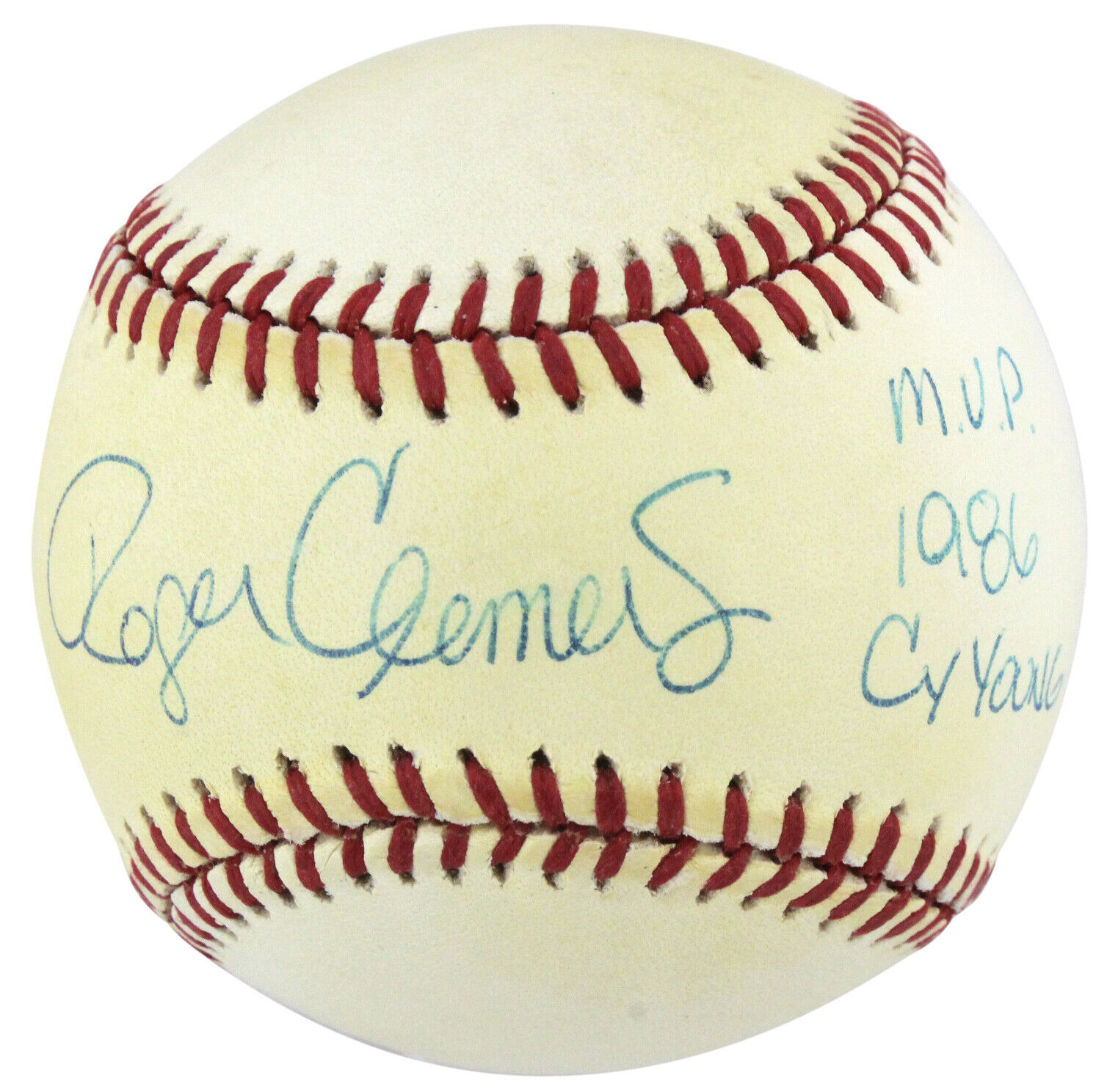 Lot Detail Roger Clemens Early Signed Oal Baseball With Cy