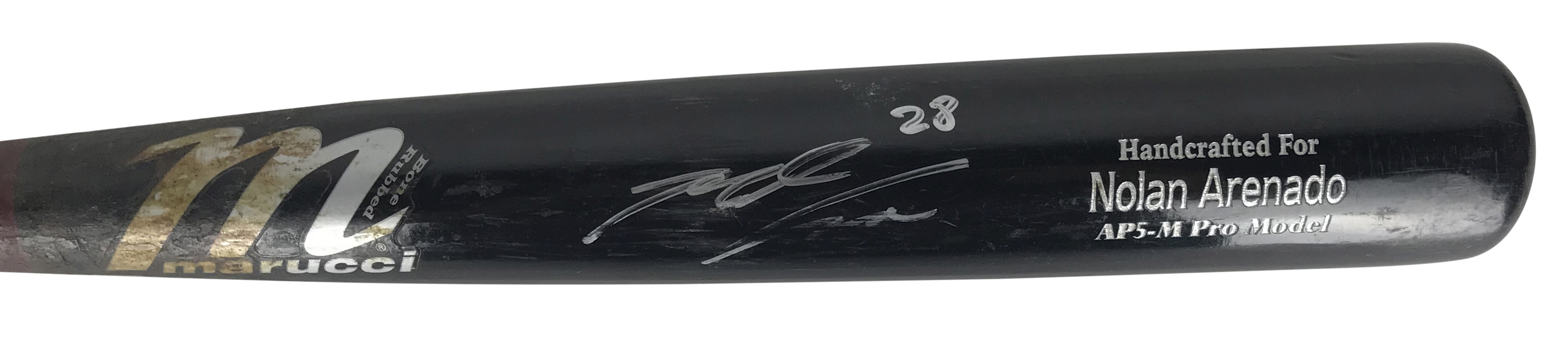 Nolan Arenado Game Used & Signed 2013 Rookie AP5-M Baseball Bat PSA/DNA GU 10!
