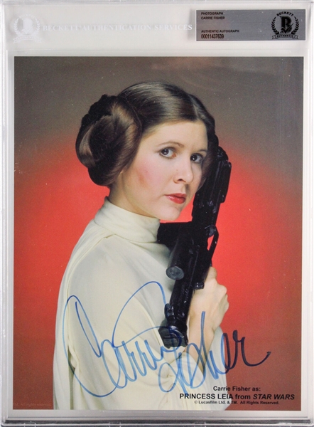 Carrie Fisher Signed 8" x 10" Promotional Star Wars Photograph (Beckett/BAS Encapsulated)