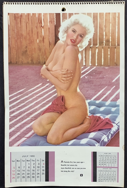 (Jayne Mansfield) Original 1959 Playboy Calendar featuring Jayne Mansfield! (EX-MT)