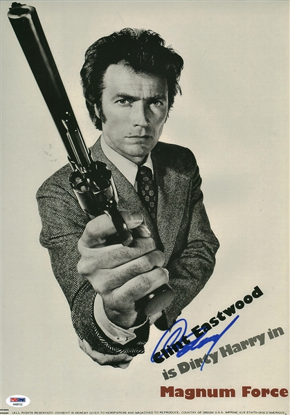 Clint Eastwood Signed 11" x 17" Mock "Magnum Force" Poster (PSA/DNA)