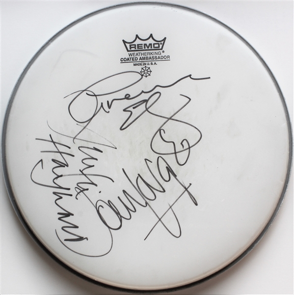 The Moody Blues Group Signed 10" REMO Drumhead (Beckett/BAS)