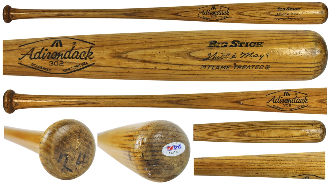 Willie Mays Game Used c. 1968-70 Adirondack Model Baseball Bat (PSA/DNA Graded GU 6)