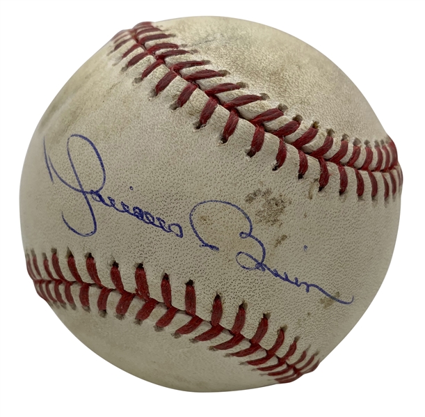 Mariano Rivera Signed & Game Used 2012 OML Baseball (MLB & Steiner)