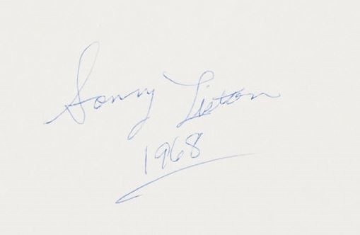 Sonny Liston Signed 2.5" x 4" Album Page (PSA/DNA)