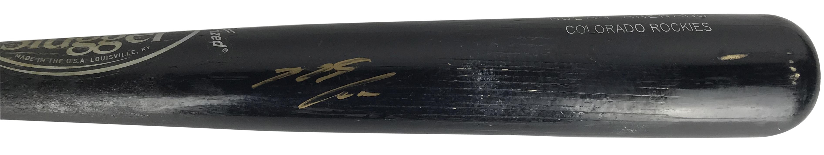 Nolan Arenado Game Used & Signed 2015 C271 Baseball Bat (PSA/DNA GU 10)
