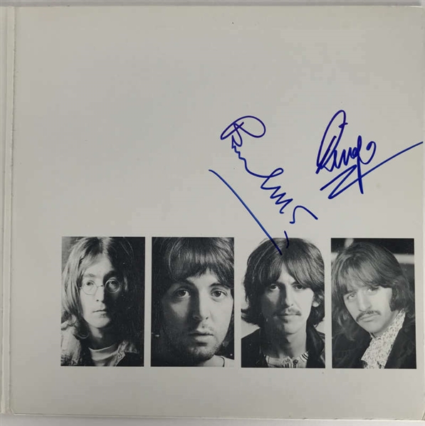 The Beatles: Paul McCartney & Ringo Starr Rare Dual-Signed "The White Album" Album Cover (Beckett/BAS, Caiazzo & Cox)