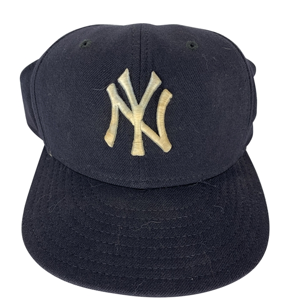 Derek Jeter Rare Game Used/Worn c.1998 New York Yankees Hat (PSA/DNA)