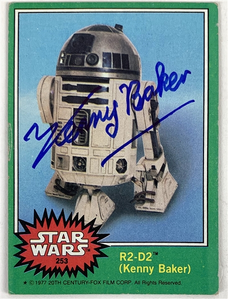 R2-D2: Lot of Four (4) Kenny Baker Signed Star Wars Trading Cards (Beckett/BAS Guaranteed)(Steve Grad Collection)