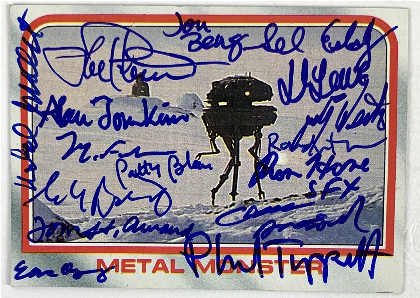 Probe Droid Crew & Designers Multi Signed 1980 Topps Star Wars ESB Trading Card #30 w/Tippett, Blau, Fulmer, etc. (Beckett/BAS Guaranteed)(Steve Grad Collection)