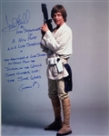 Mark Hamill Signed 8" x 10" Color Photo as Luke Skywalker with Amazingly Detailed Inscription (Beckett/BAS Guaranteed)(Steve Grad Collection)