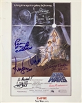 A New Hope Cast Signed 9" x 12" Empire Magazine Ad with Guinness, Ford, Fisher, Hamill, etc. (8 Sigs)(Beckett/BAS Guaranteed)(Steve Grad Collection)