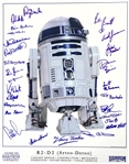 R2-D2 Amazing Multi-Signed 16" x 20" Color Photograph Featuring 23 Key Creators & Designers! (Beckett/BAS Guaranteed)(Steve Grad Collection)