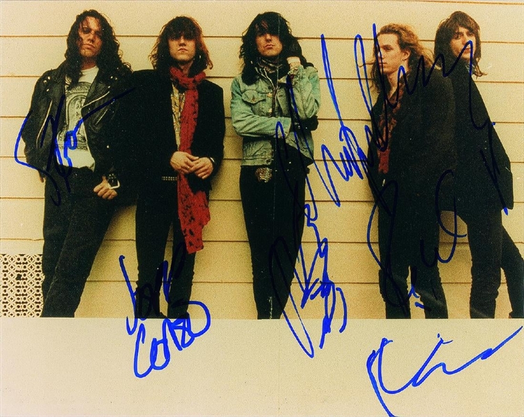 The Black Crowes Group Signed 8" x 10" Color Photo (John Brennan Collection)(Beckett/BAS Guaranteed)