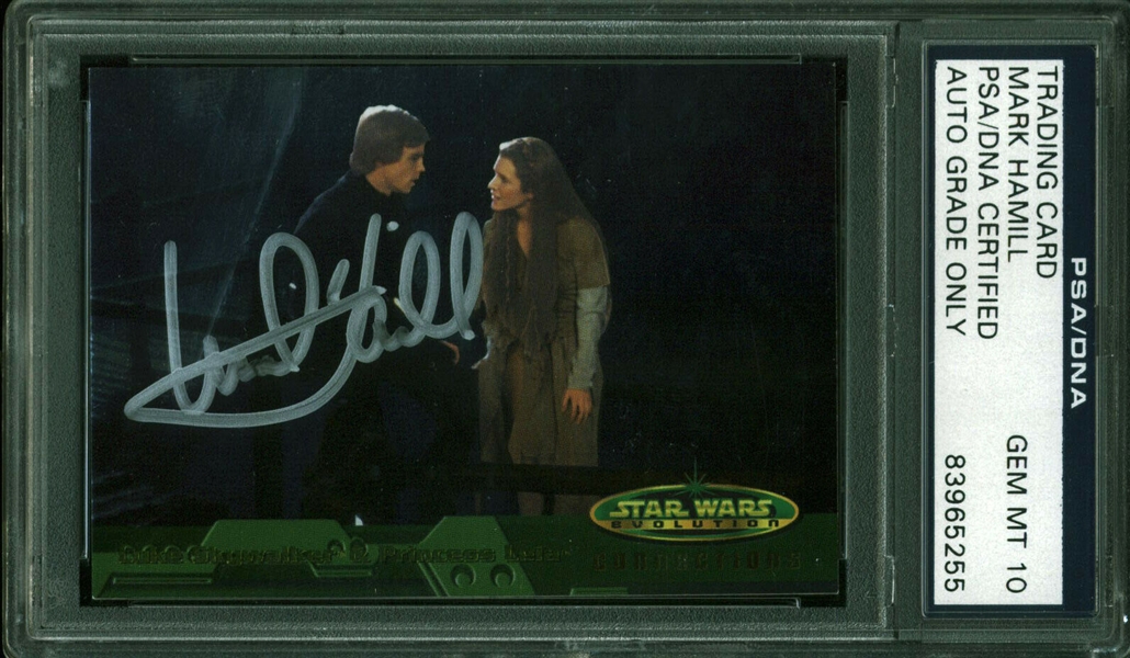 Star Wars: MarK Hamill Signed 2001 Star Wars Evolution Trading Card :: PSA/DNA Graded GEM MINT 10!