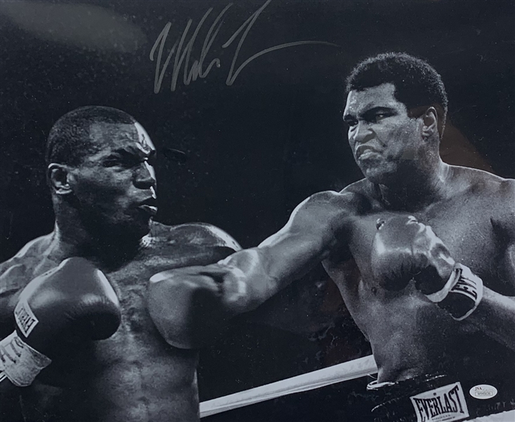 Mike Tyson Signed 16" x 20" Photograph w/ Muhammad Ali! (JSA)