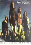 Alice in Chains RARE Group Signed 24" x 36" Promotional Poster with Layne Staley (4 Sigs)(JSA LOA)