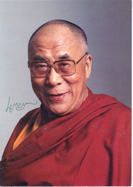 Dalai Lama (14th) Signed 6" x 8" Color Photograph (JSA)