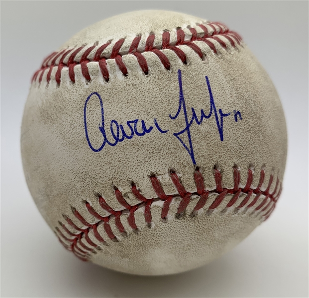 Aaron Judge Signed & Game Used 2017 ROY MLB Baseball During 5th Home Run Contest! (MLB, Steiner & PSA/DNA)
