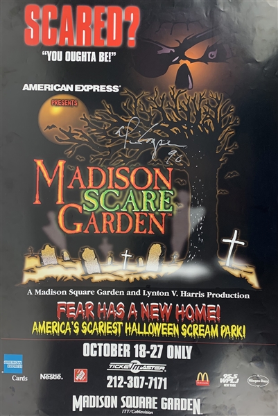 Alice Cooper Signed Original First Printing Madison Scare 36" x 24" Poster (Beckett/BAS Guaranteed)