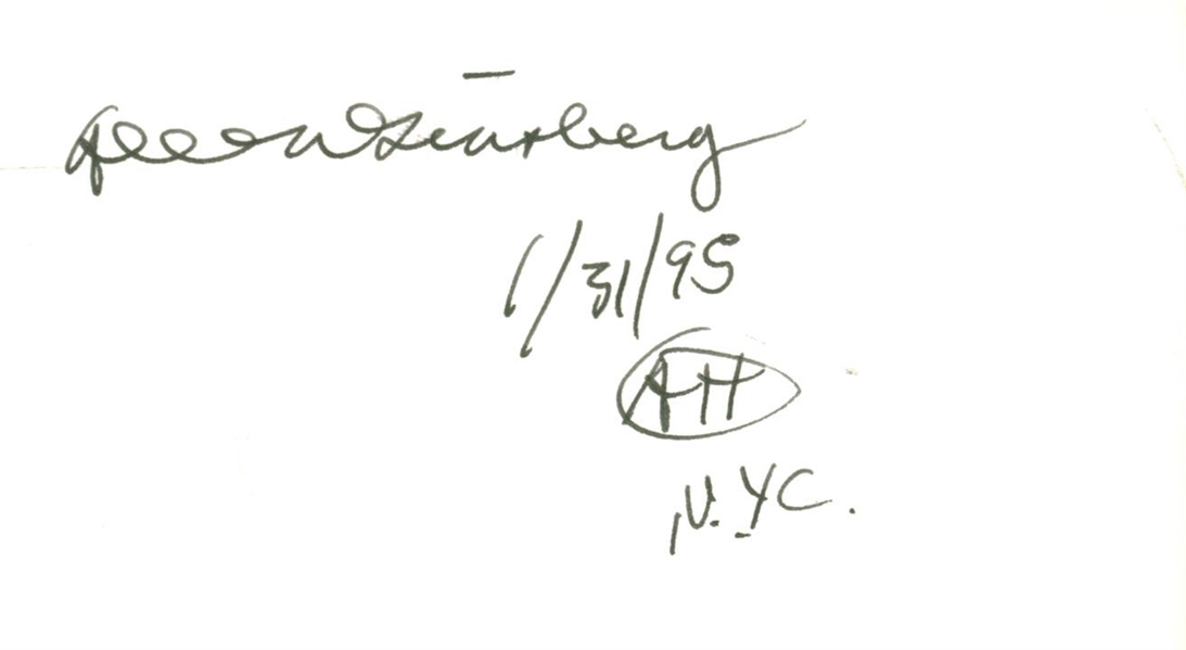Allen Ginsberg Signed 3" x 5" Notecard (JSA)