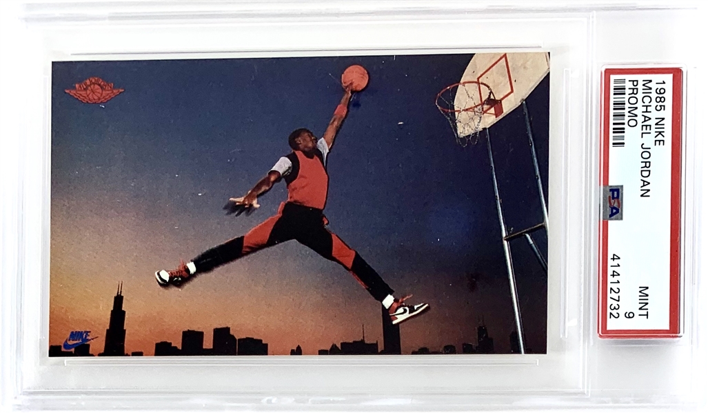 Michael Jordan 1985 Nike Promo Card - PSA Graded MINT 9