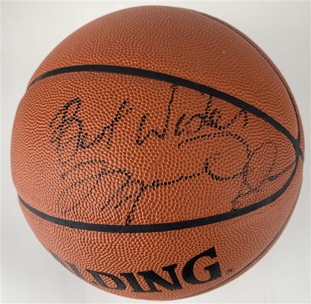 Michael Jordan ULTRA-RARE Signed Playing-Era Official Leather David Stern Spalding NBA Basketball (PSA/DNA)