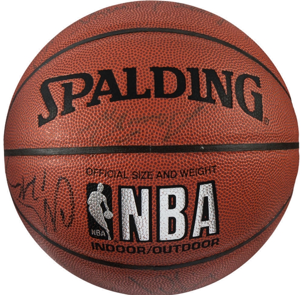 1992 Vintage Dream Team Signed Basketball w/ 11 Members Of The Best Team Of All-Time! (JSA)