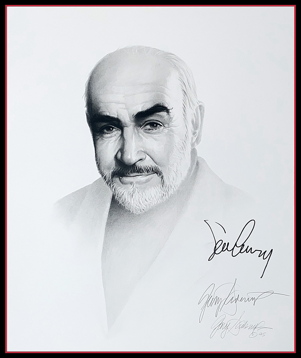 Lot Detail - Sean Connery Signed 20" x 24" Gary Saderup ...
