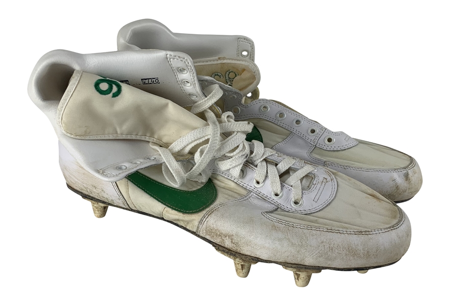 Reggie White Game Used & Exact Photomatched 1-12-97 NFC Championship Game Packer Cleats! (White)