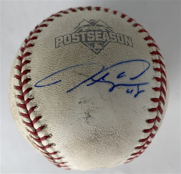 Jacob DeGrom Signed & Game Used Rookie Oct 9th, 2015 NLDS OML Baseball During DeGroms 1st Playoff Win! (MLB & Beckett/BAS Guaranteed)