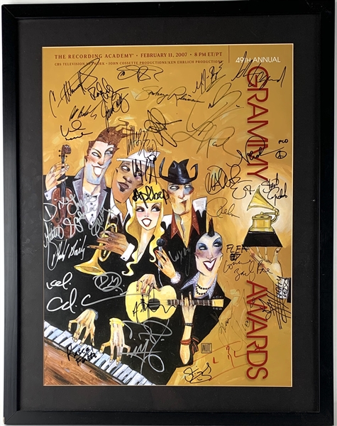 49th Annual Grammy Awards Multi-Signed Poster with 35 Signatures Incl. The Police, John Legend, Carrie Underwood, Jennifer Hudson, etc. (JSA LOA)
