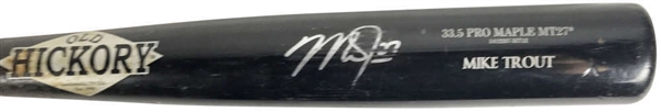 Mike Trout Game Used & Signed 2014 MVP MT27 Baseball Bat - PSA/DNA GU 10!