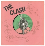 The Clash ULTRA-RARE Band Signed "In Hammersmith Palais/The Prisoner" 45 RPM Album Cover w/ All 4 Sigs! (Beckett/BAS Guaranteed)