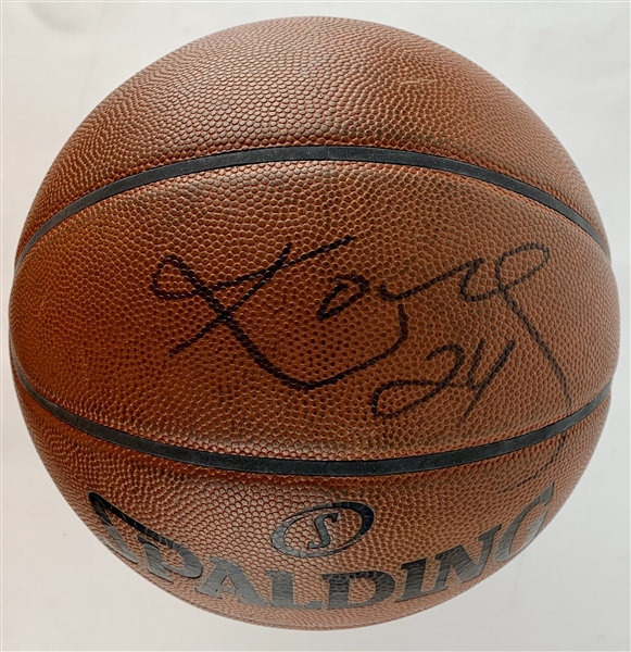 2014-15 Kobe Bryant Game Used & Signed Official NBA Los Angeles Lakers Game Model Basketball (Beckett/BAS Guaranteed)