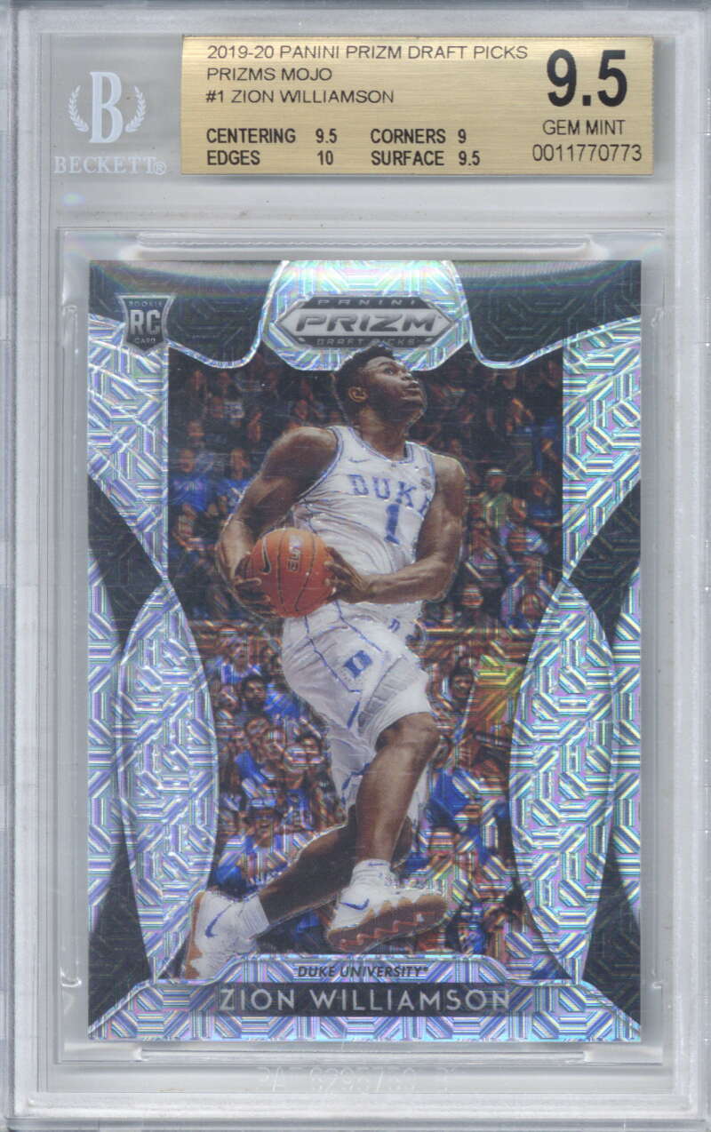 Lot Detail Zion Williamson Panini Prizm Dp Rookie Mojo