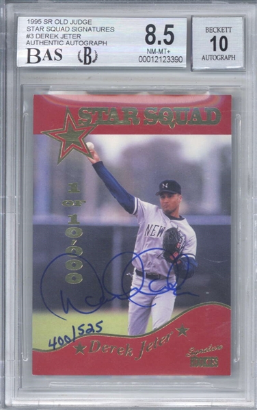 Derek Jeter Signed 1995 SR Old Jude Rookie Star Squad #3 Limited Edition /525 Rookie Card - BGS 8.5 w/ 10 Auto!