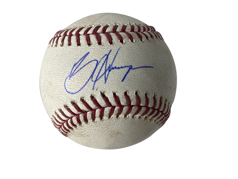 Bryce Harper Signed & Game Used Aug 11, 2019 OML Baseball:: Ball Pitched to Harper! (MLB & PSA/DNA)